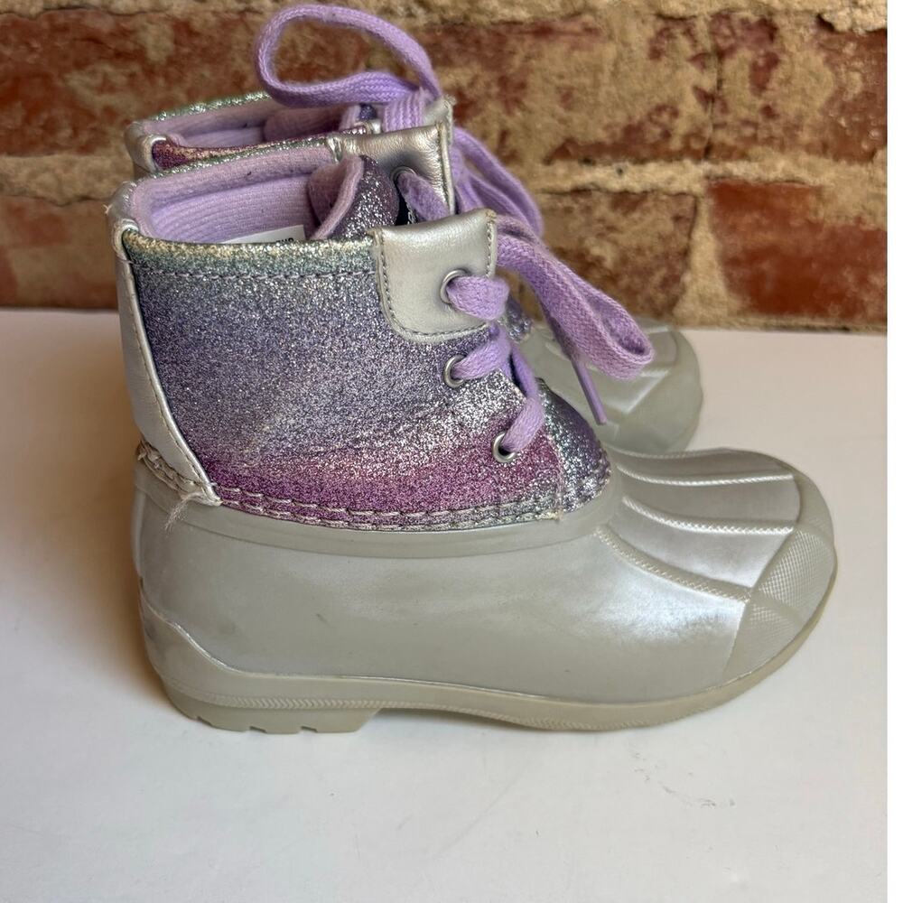Sperry Kids Port Duck Boots Multi Shimmer Girl's size 11